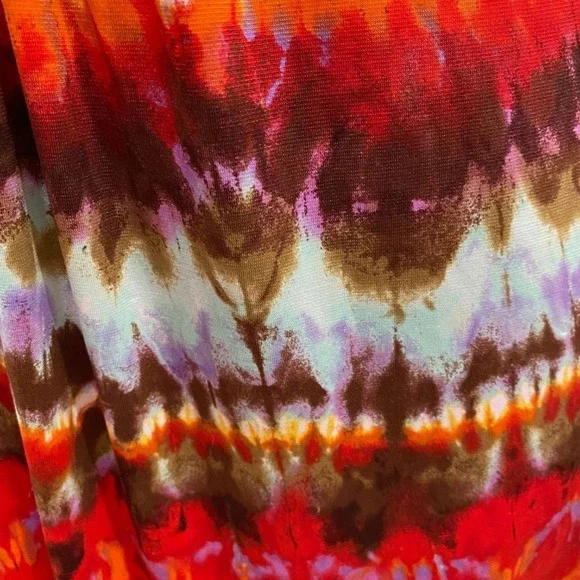 55. MUSE Tie Dye Gorgeous Color Maxi Dress Size 10 - Picture 5 of 9